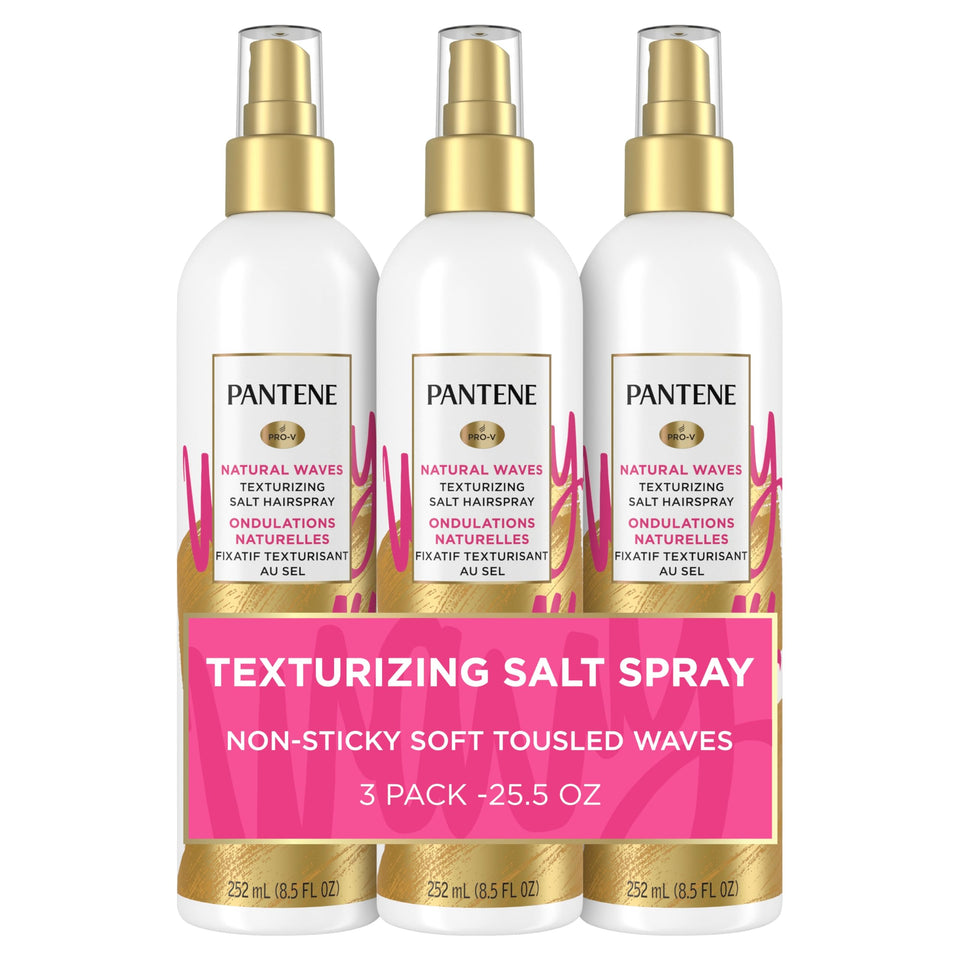 Pantene Pro-V salt texturizing hairspray bottle offering beachy texture