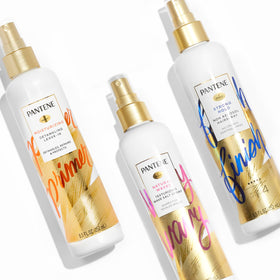 Spray application to hair with Pantene Pro-V for quick refresh