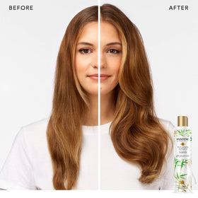 Pantene volume multiplier bamboo lather demonstrating rich foam.