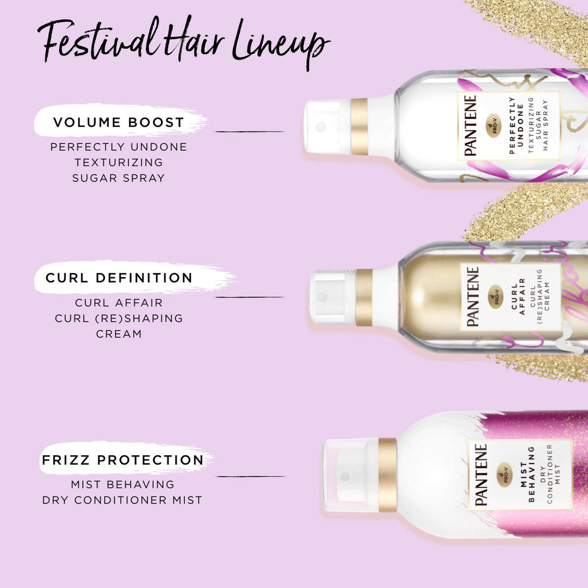 Pantene Curl Affair packaging with blackcurrant jasmine scent