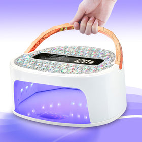 Panwamo UV LED Nail Lamp with digital display for timer and battery status.