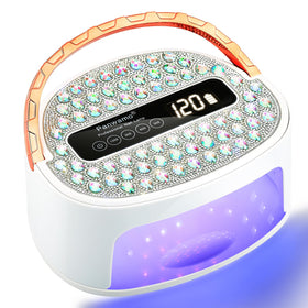 Panwamo UV LED Nail Lamp front view showing cordless design for gel nails.