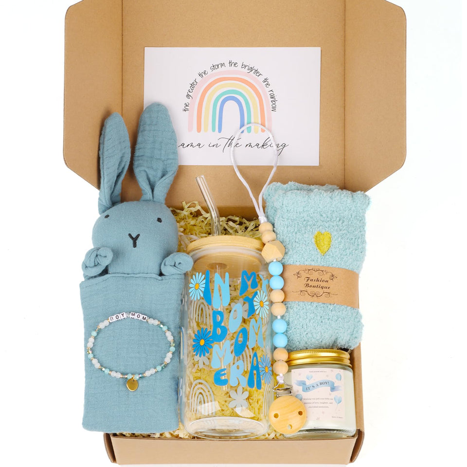 PANYUXUT Boy Mom Gift Set cover image showing a thoughtful postpartum celebration