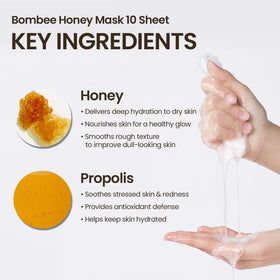 Papa Recipe Bombee Honey Mask Pack serum texture—rich moisturizing formula for dry skin.