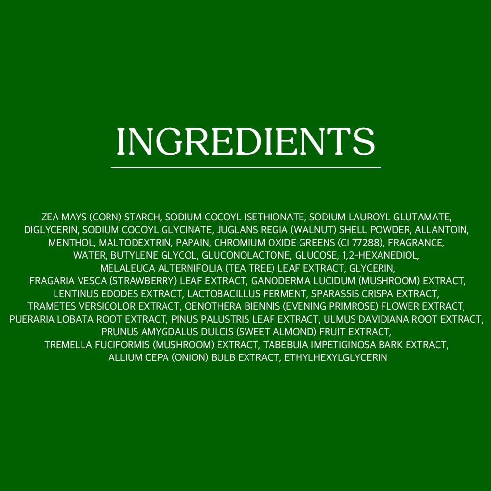 Papain enzyme components highlighted in Papa Recipe cleansing powder