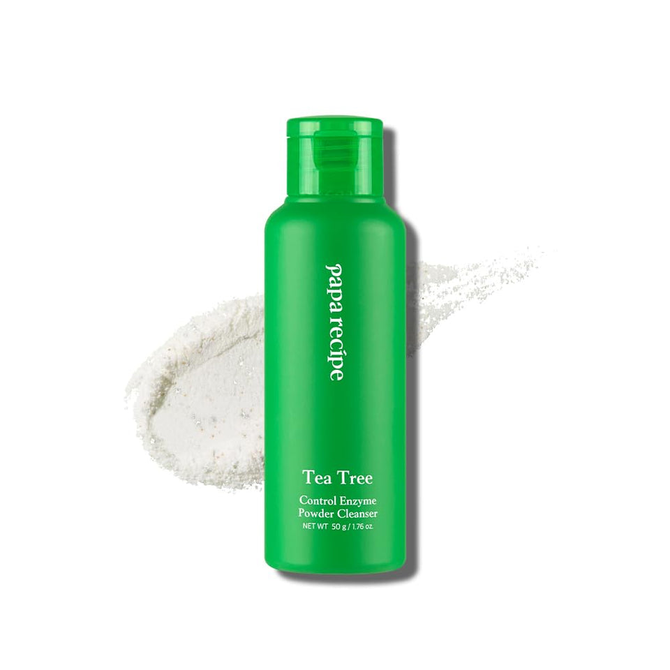 Papa Recipe Tea Tree Enzyme Cleansing Powder bottle with scoop for gentle exfoliation