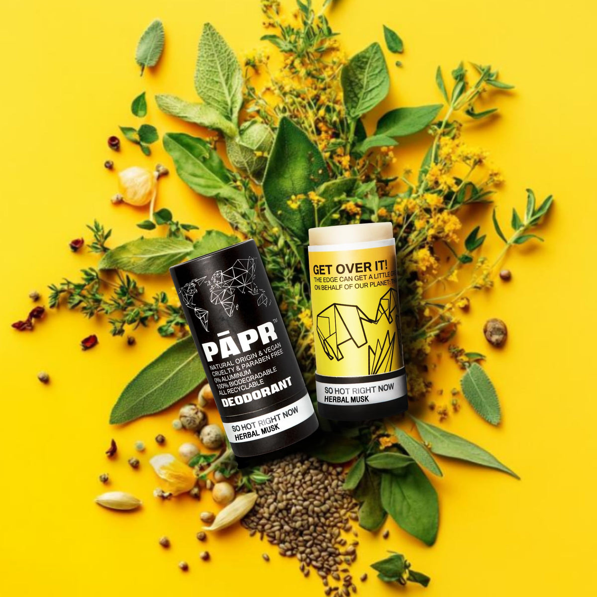 PAPR aluminum-free deodorant compact for everyday use