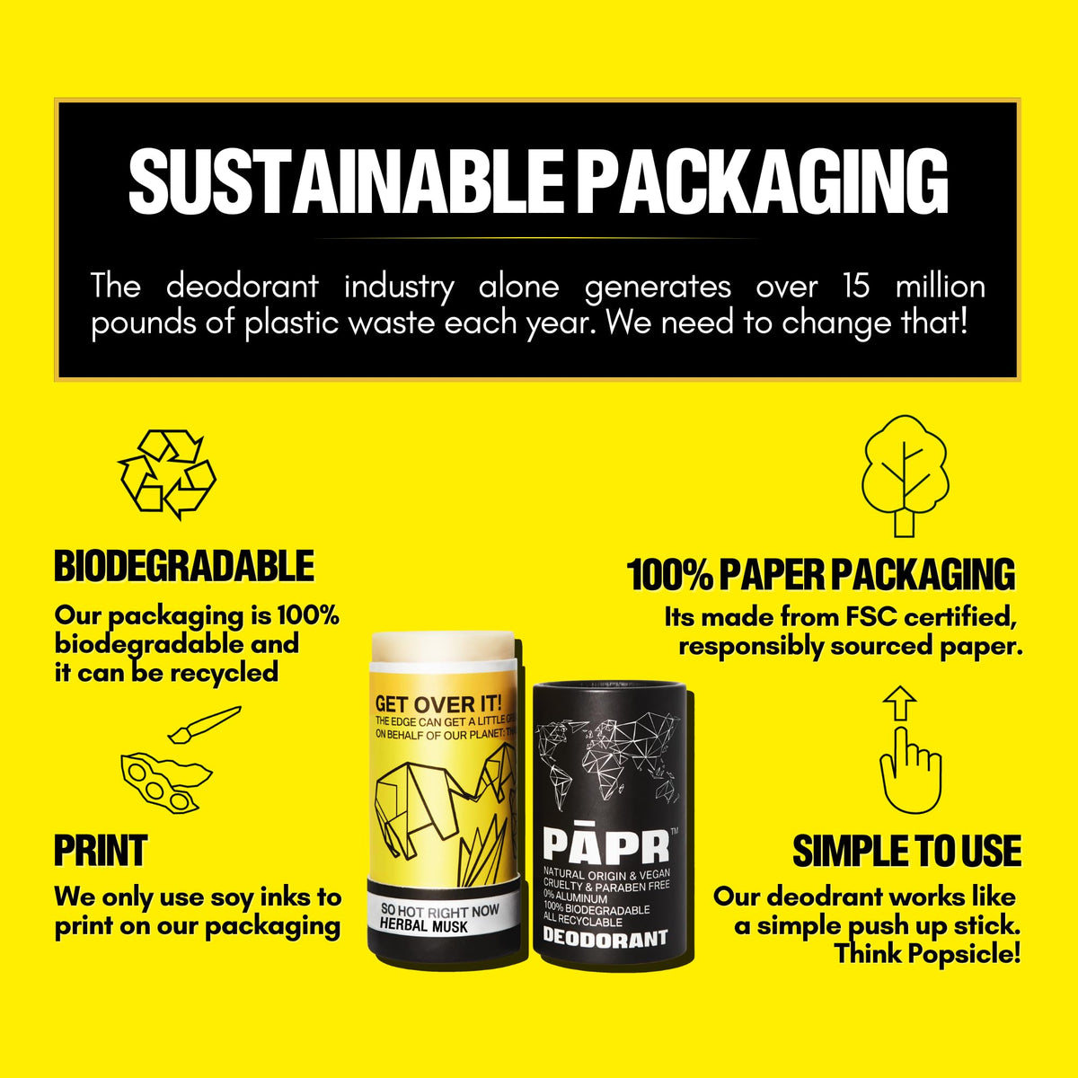 PAPR vegan cruelty-free deodorant suitable for all genders
