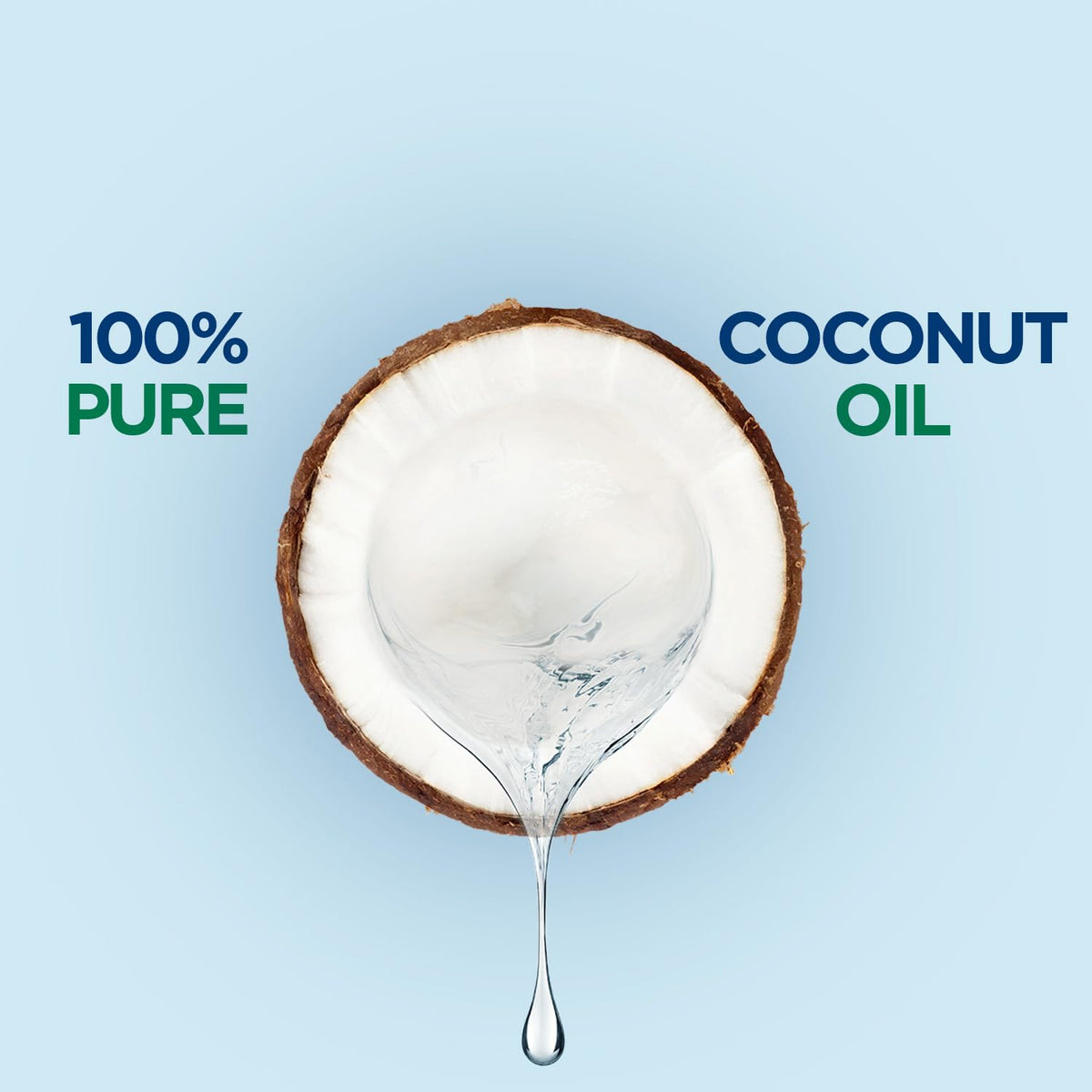 Parachute coconut oil closeup showing clear, unrefined texture