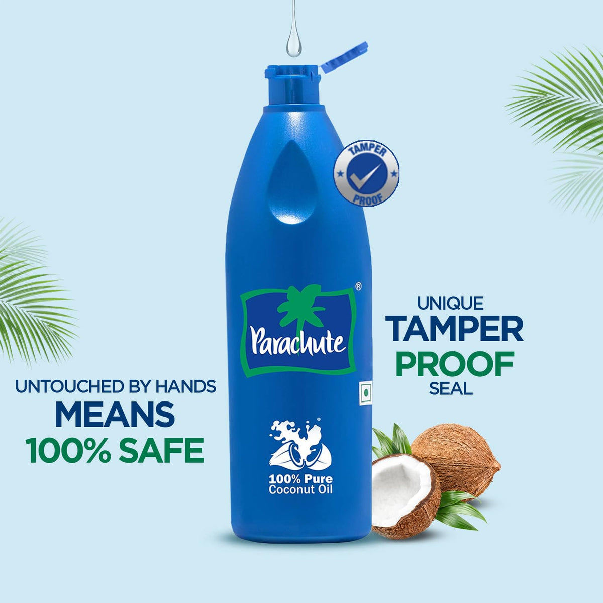 Parachute coconut oil fresh coconuts highlight natural source
