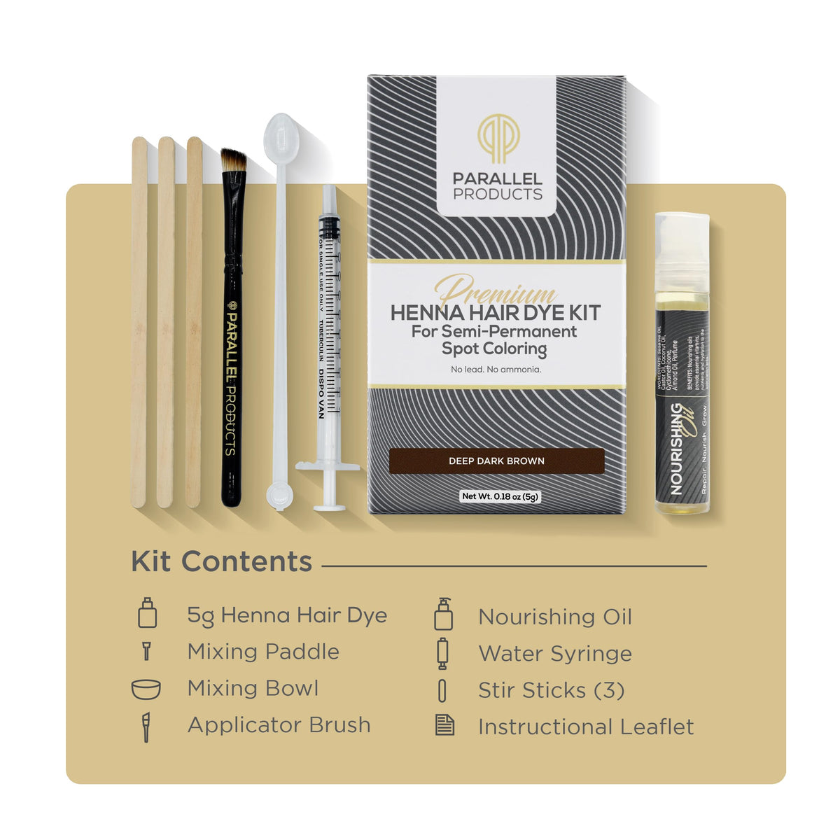 Parallel Products mixing dish with nourishing oil supports smooth, even application.