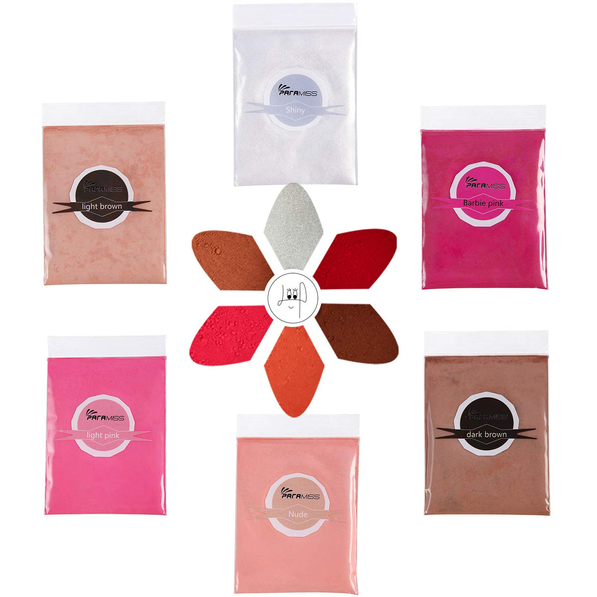 PARAMISS lip pigment powder rose nude for rich color and easy mixing