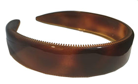 Parcelona French extra wide headband in tortoise shell for all-day comfort.