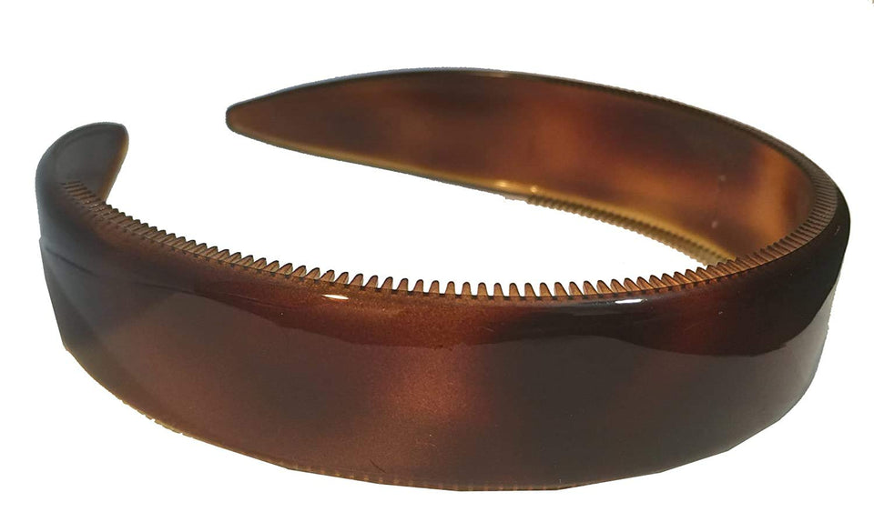 Parcelona French extra wide headband in tortoise shell for all-day comfort.