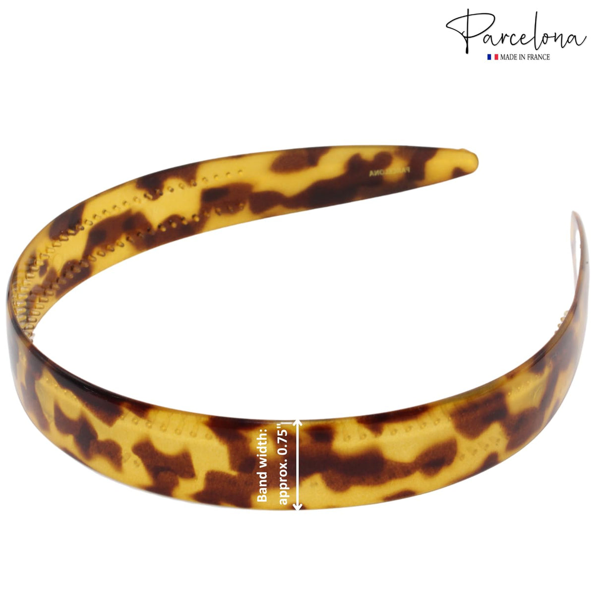 Parcelona Savana headband highlights 2 cm width for comfortable fit.