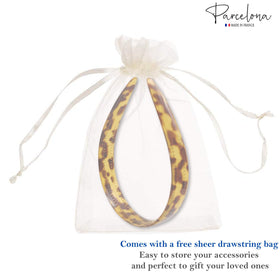 Parcelona Savana headband made of cellulose acetate for durable, elegant wear.