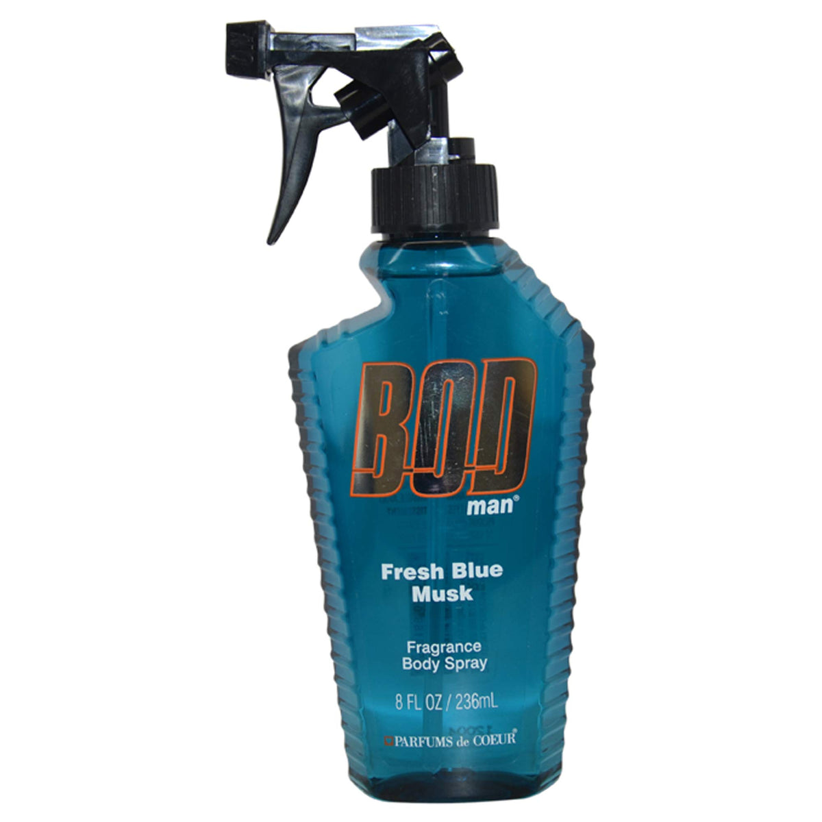 Parfums De Coeur BOD Man Fresh Blue Musk body spray bottle for all-day freshness