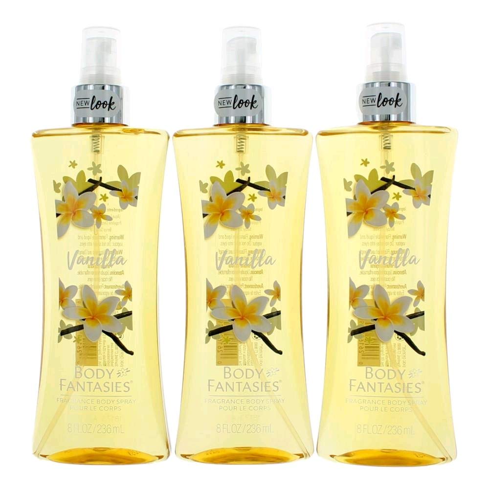 Parfums De Coeur Vanilla Body Fantasies 3-pack bottle for everyday fragrance.