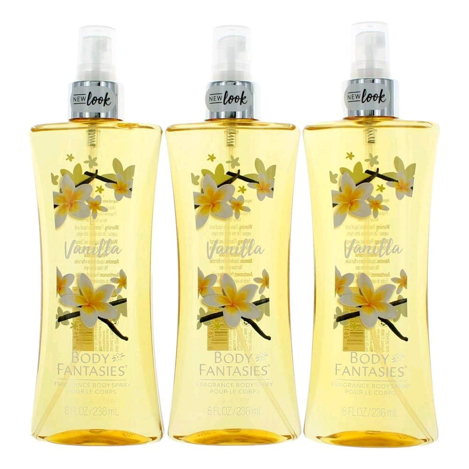 Parfums De Coeur Vanilla Body Fantasies 3-pack bottle for everyday fragrance.