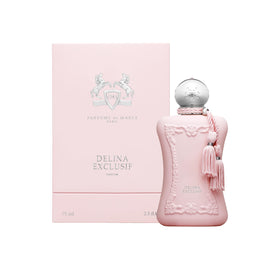 Parfums de Marly Delina Exclusif 75mL bottle on display.