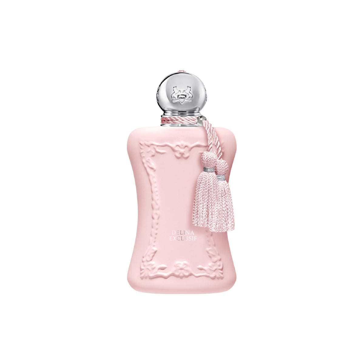 Parfums de Marly Delina Exclusif bottle close-up for refined evening wear.