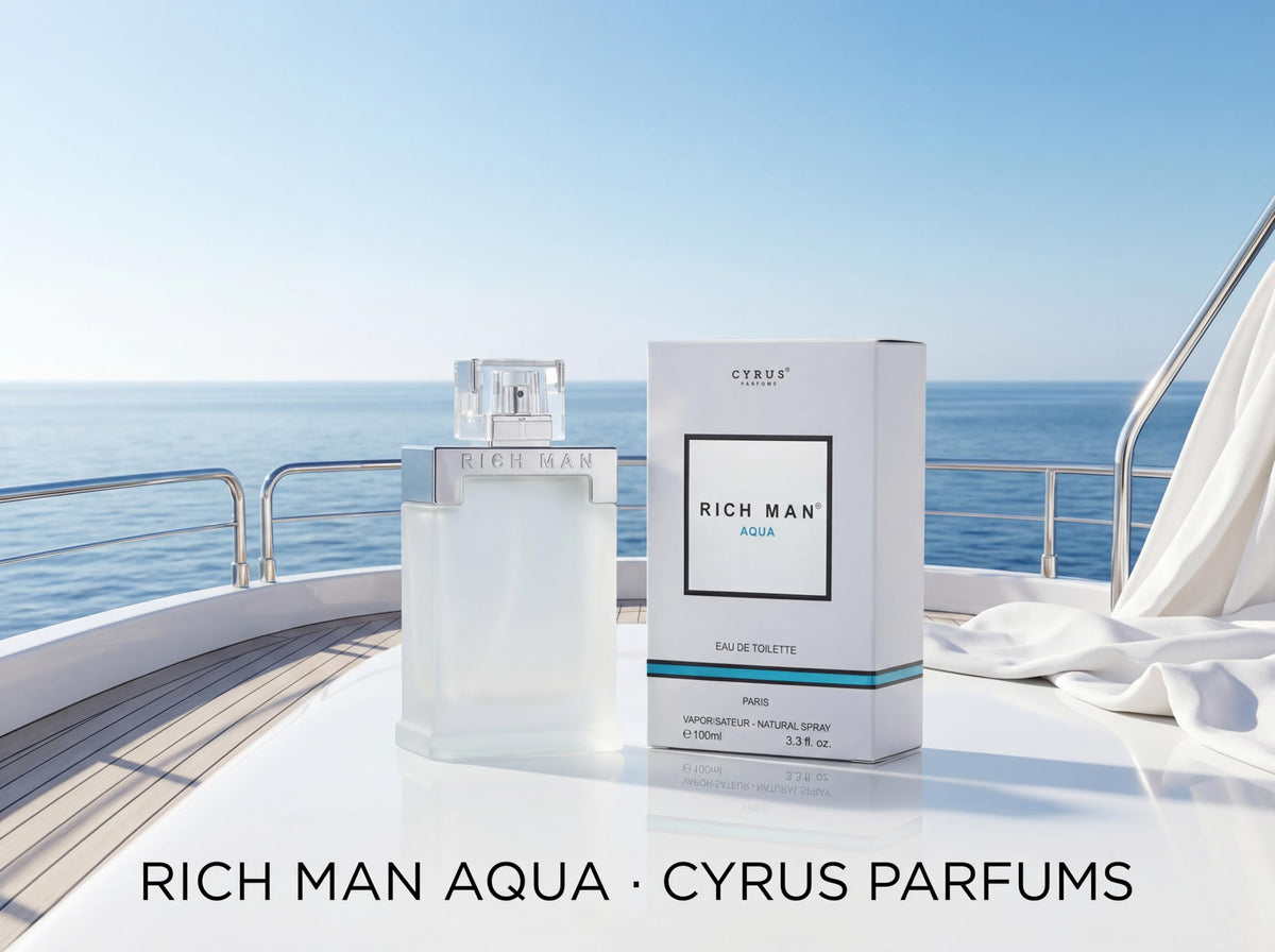 Paris Bleu Rich Man Aqua 3.3 EDT mist spray for easy application on casual days.