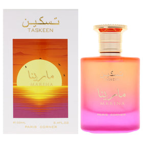 Paris Corner Taskeen Marina Tropical EDP bottle front view for daily wear.