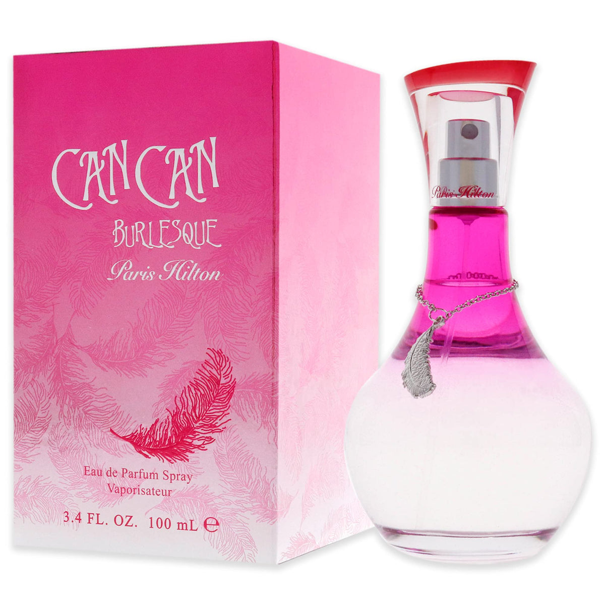 Paris Hilton Can Can Burlesque spray application, pulse-point usage for longer-lasting aura.