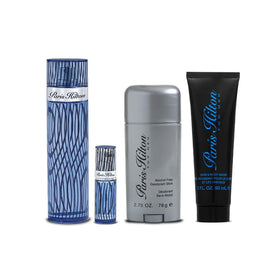 Paris Hilton gift set packaging showcases the four-piece fragrance collection
