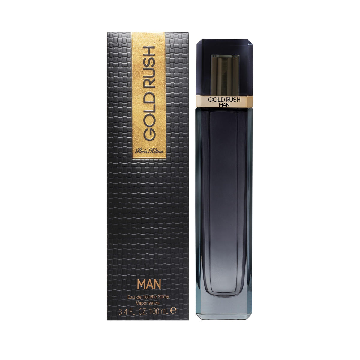 Paris Hilton Gold Rush Man bottle front view, ideal for daily confident wear.