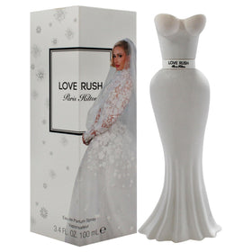 Paris Hilton Love Rush bottle close-up showing elegant floral fragrance design