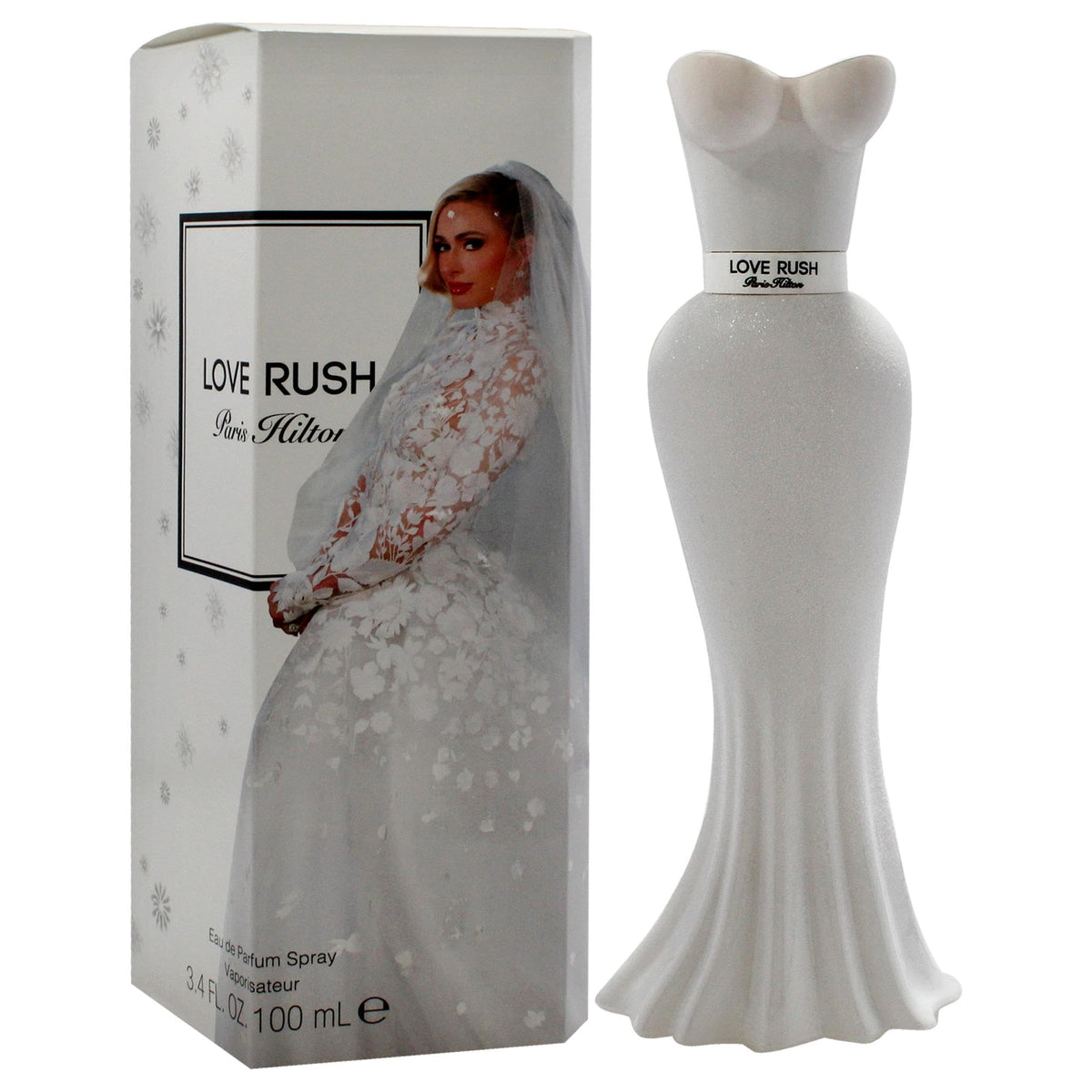 Paris Hilton Love Rush packaging box showcasing premium presentation and gift-ready appeal