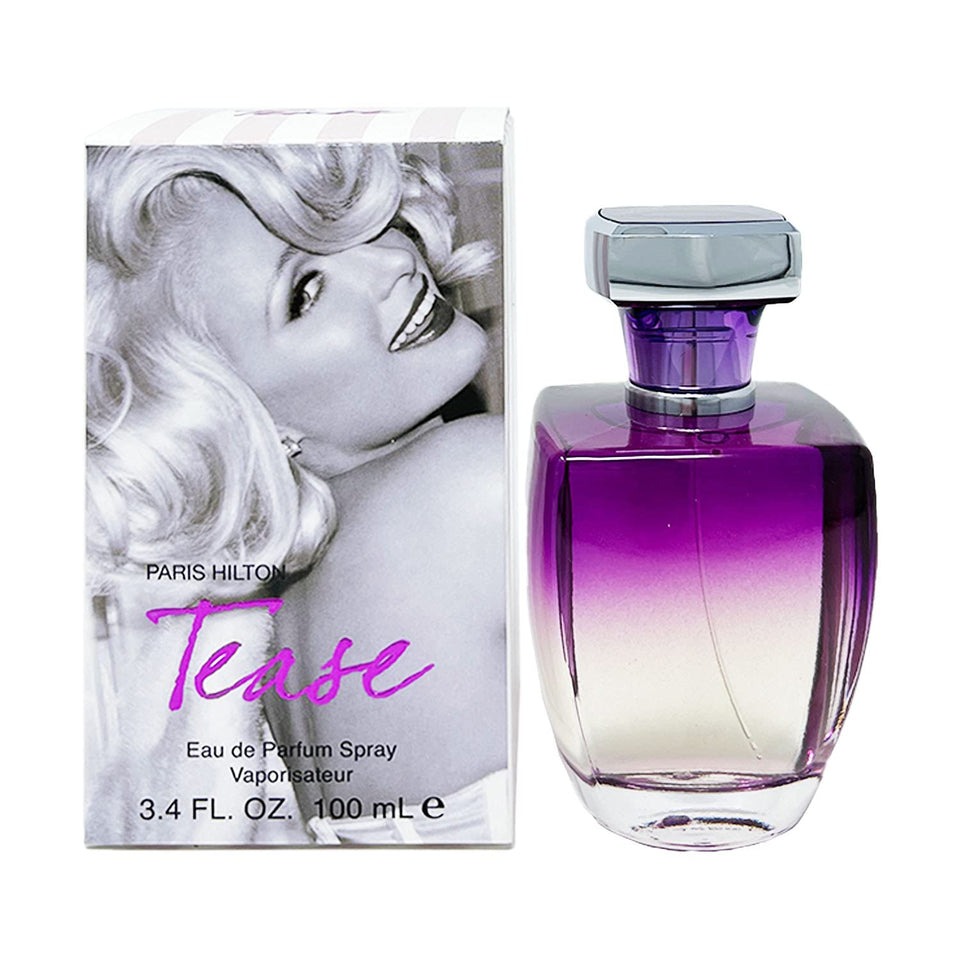 Paris Hilton Tease bottle front view, chic design ideal for daily wear