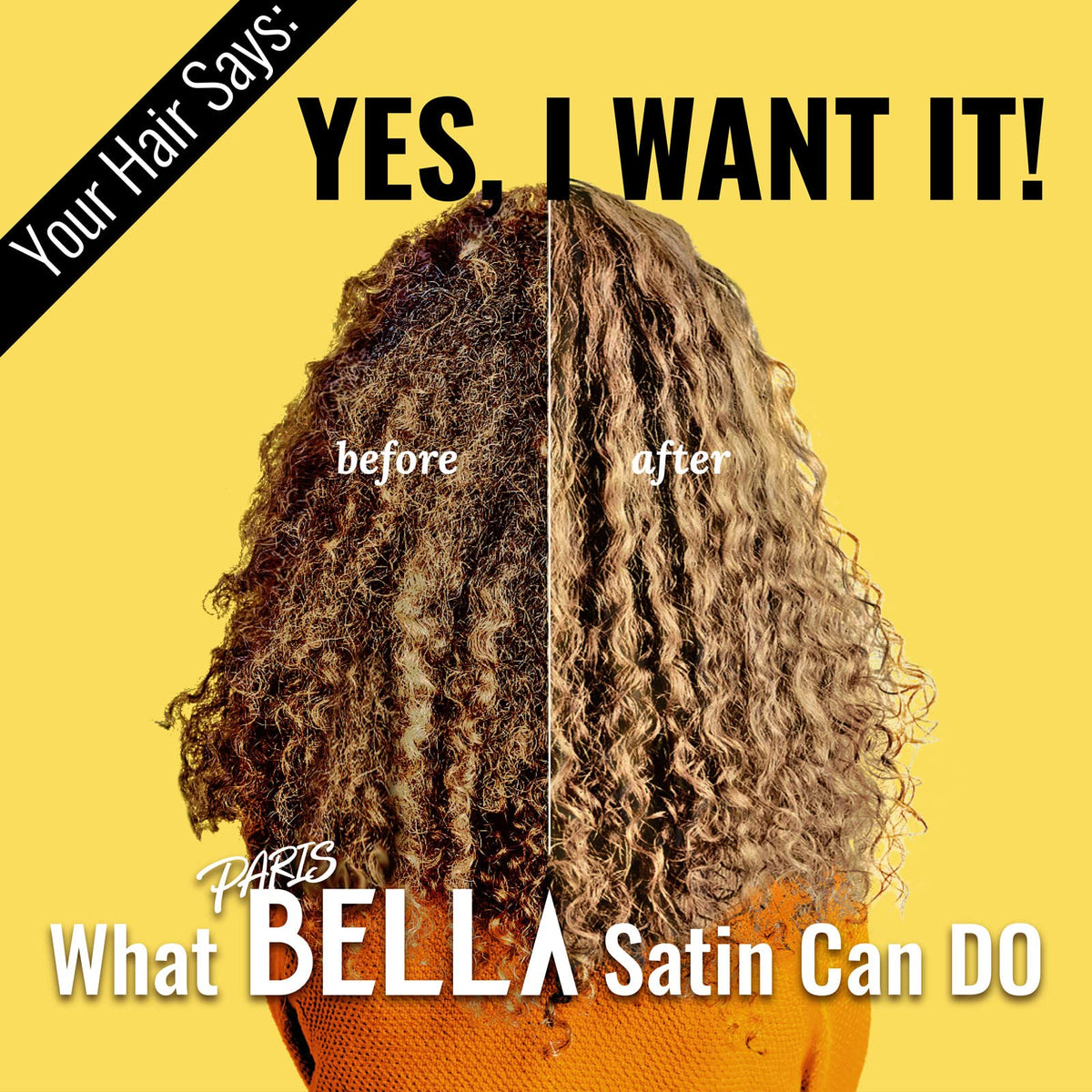 PARISBELLA satin interior reduces friction for curly and braided hair.
