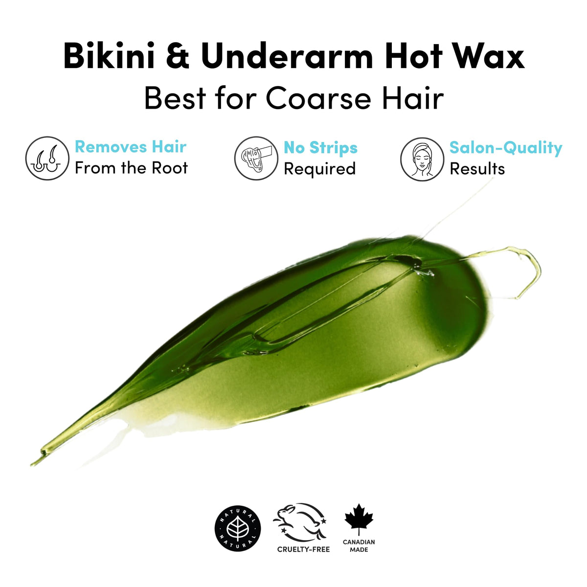 Parissa bikini wax application close-up captures careful technique for delicate areas.