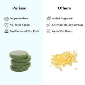 Parissa Brazilian wax at-home session close-up demonstrates salon-style results at home.