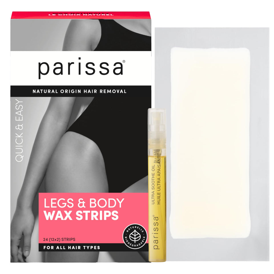 Parissa legs & body wax strips kit ready for at-home hair removal.