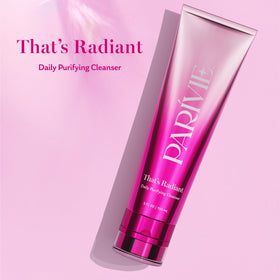 Parívie That’s Radiant gel-to-cream texture demonstrates smooth cleansing transition for makeup removal