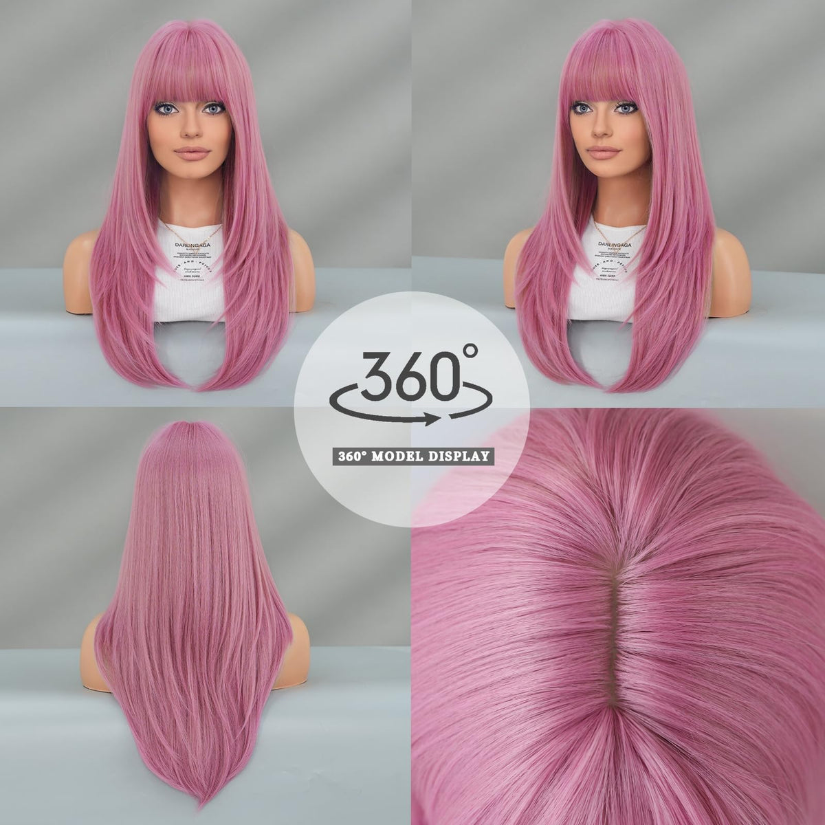 PARK YUN wig cap interior with breathable rose net and adjustable fit