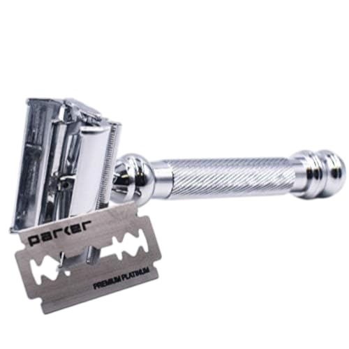 Elegant barber-pole pattern adds style alongside precise blade control.