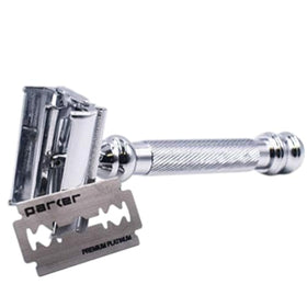 Elegant barber-pole pattern adds style alongside precise blade control.