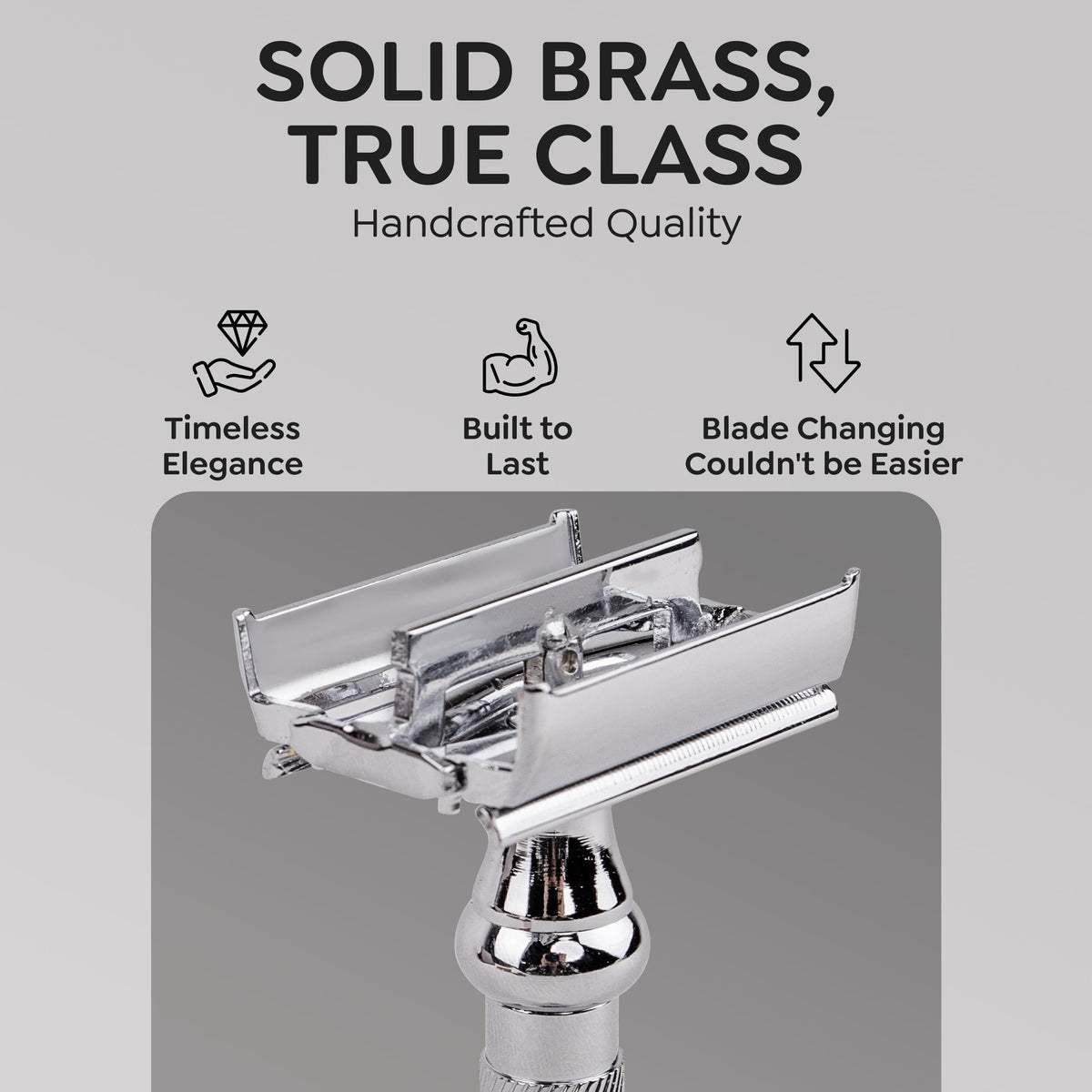Parker 99R compatible with standard double-edge blades for versatile use.