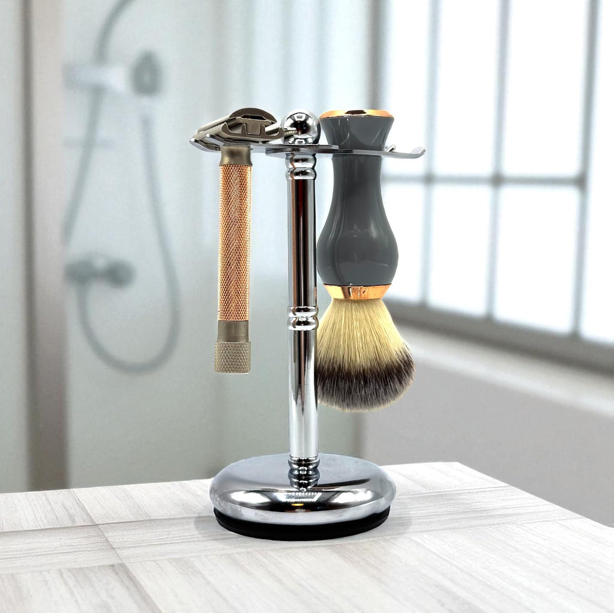 Parker Adjust-O-Stand chrome finish adds luxe appeal