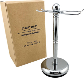 Parker Adjust-O-Stand keeps shaving tools neatly organized on the counter