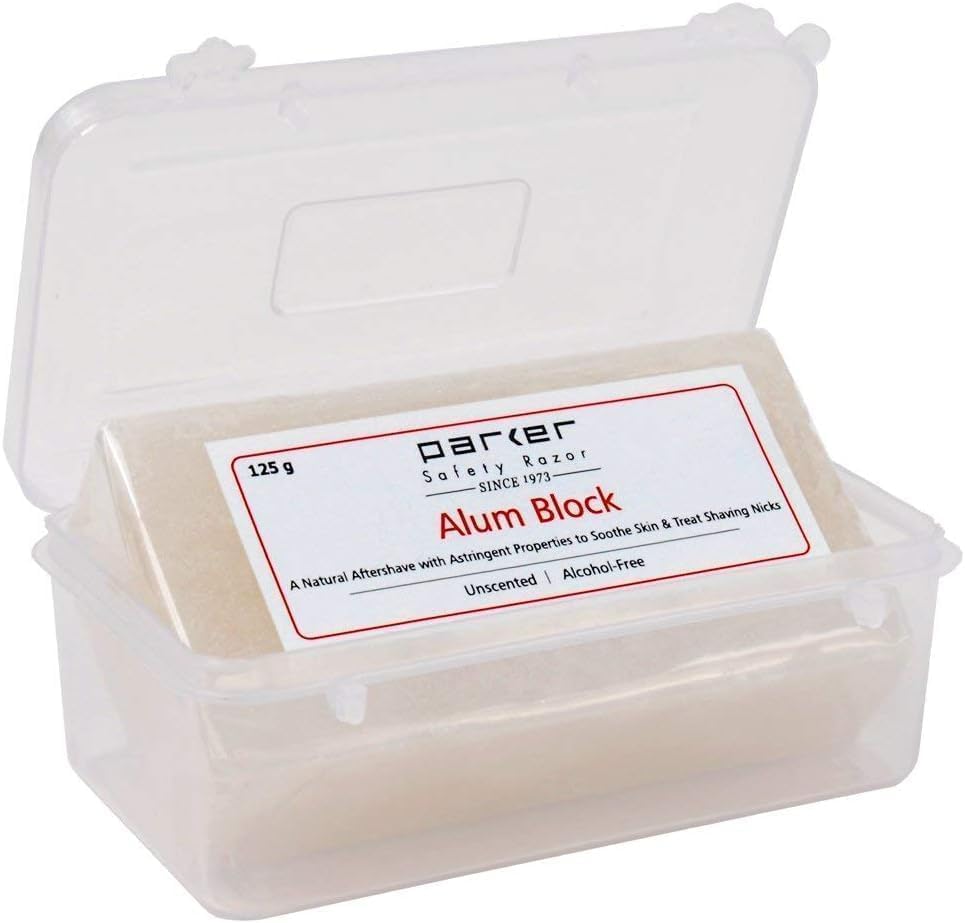 Parker alum block focuses on pores tightening for refreshed skin.