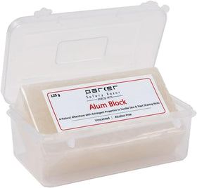 Parker Large Alum Block with Travel Case for portable post-shave care.