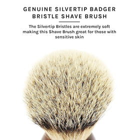 Parker Silvertip Badger Brush chrome base enhances grip and style.