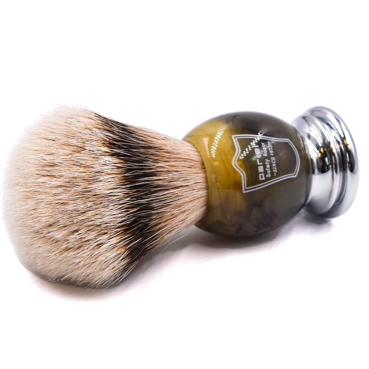 Parker Silvertip Badger Brush in use for rich, smooth lather.