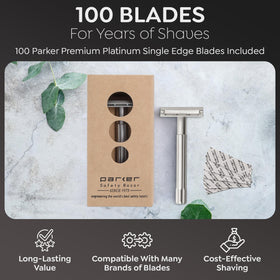 Parker SoloEdge includes 100 pre-cut half blades.