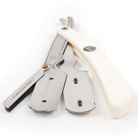 Parker SRW includes 100 premium blades for hygienic, ready-to-use shaves.